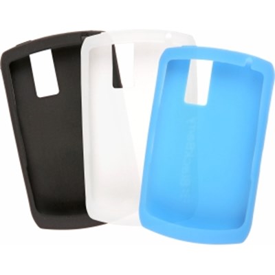 Blackberry Original Rubberized Skin Cover 3 Pack - Black, White & Blue    HDW-13840-004-5-7
