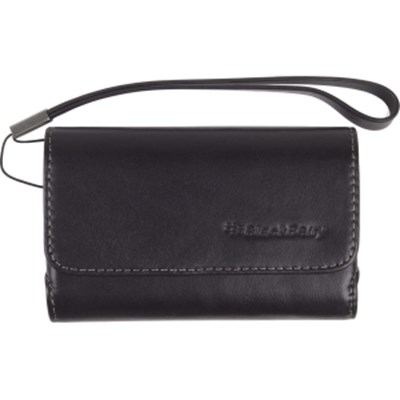 Blackberry Original Black Leather Folio Horizontal Pouch HDW-18966-001
