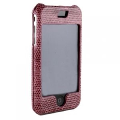 Apple Compatible Leather Snake Skin Snap On Cover with Swivel Belt Clip - Purple    IPHONESNAKEPU