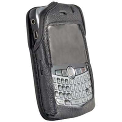 Blackberry Compatible Leather Case with Fixed Belt Clip    LCBB8300PR