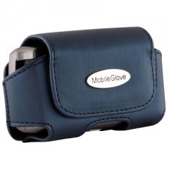 Mobile Glove Luxus Dark Blue Small Leather Horizontal Holster  LUHSMBL