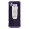 Samsung Compatible Transparent Purple Protective Shield With Swivel Belt Clip  M800COVPU Image 1