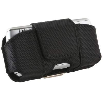 Medium Horizontal Nylon Pouch - Black  NYLMDBK