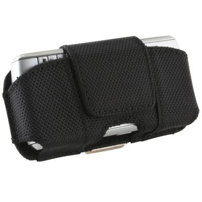 Medium Horizontal Nylon Pouch - Black  NYLMDBK