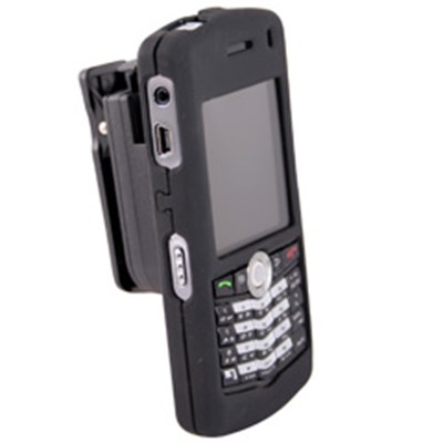 Blackberry Compatible Rubberized Snap-On Cover - Black   PEARLRUBBK