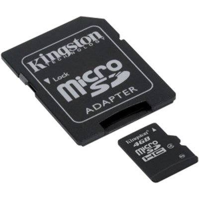 Universal Kingston 4GB MicroSD Transflash Card with Adapter        SDC4-4GB