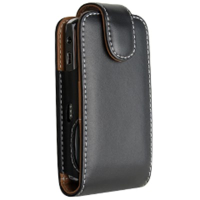 Blackberry Compatible Shell Leather Case. Black