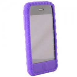 Apple Compatible Textured Silicone Sleeve - Dark Purple  SIL3GPU