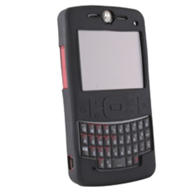 Motorola Compatible Silicone Sleeve with No Belt Clip - Black    SILQ9MBK