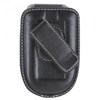 Leather Mini Pouch with Swivel Clip- Black  SOHOMINI Image 1