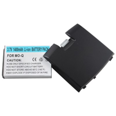 Motorola Compatible 1400 mAh Li-Ion Extended Capacity Battery with Black Door    SPLITQXTBK