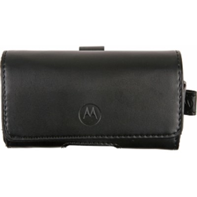 Motorola Original Leather Pouch with Fixed Clip - Black    SYN2185A
