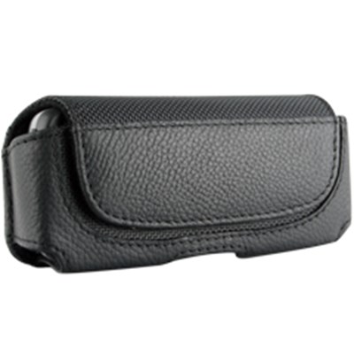 Trend Medium Horizontal Leather Pouch Case - Black    TRENDMD