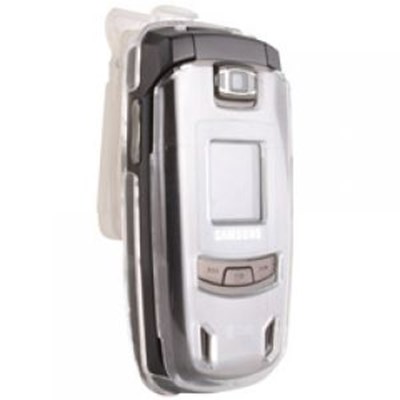 Samsung Compatible Crystal Snap-On Cover with Swivel Belt Clip - Clear    U520COVCL