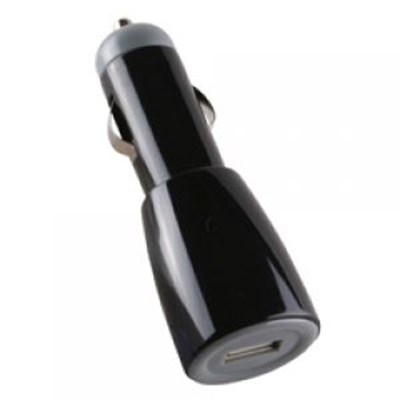 Universal Cigarette Lighter Plug with Single USB Charging Port - Black        USBCLA