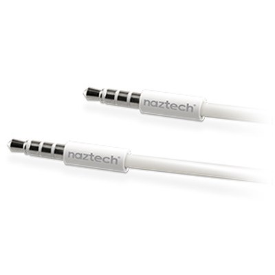 Naztech 3.5mm Auxiliary Audio Cable - White 12336-nz