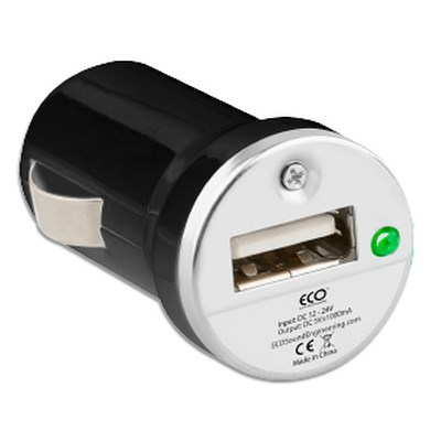 Eco Universal Single USB Vehicle Charger 1 Amp - Black  12591-NZ