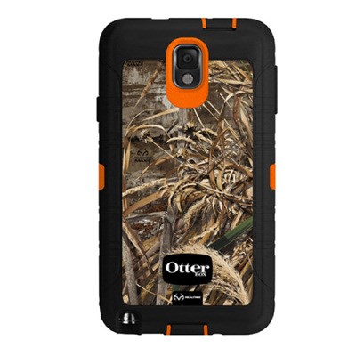 Samsung Compatible Otterbox Defender Rugged Interactive Case and Holster - Blaze Orange and Black  77-35779