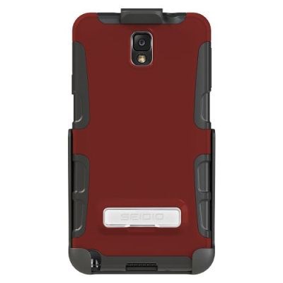 Samsung Compatible Seidio Dilex Case and Holster Combo with Kickstand - Garnet Red  BD2-HK3SSGT3K-GR