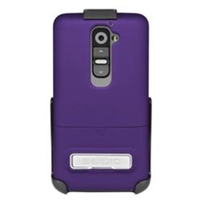 LG Compatible Seidio Surface Case with Kickstand and Holster Combo - Amethyst  BD2-HR3LGG2K-PR