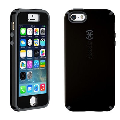 Apple Compatible Speck CandyShell Rubberized Hard Case with FacePlate - Black and Slate Grey  SPK-A2487