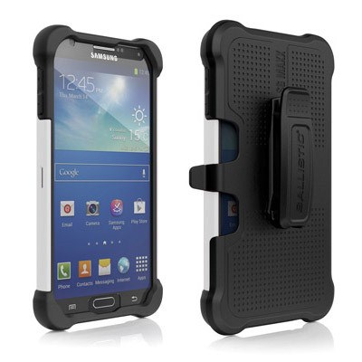 Samsung Compatible Ballistic SG MAXX Rugged Case and Holster - Black and White  SX1259-A085