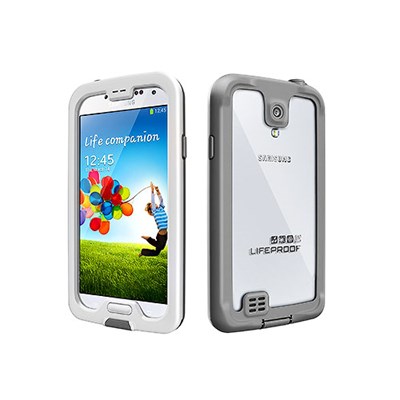 Samsung Compatible Lifeproof Nuud Waterproof Case - White and Gray  1801-02-LP