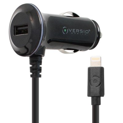 Versio Mobile 3.4 Amp Lightning Car Charger with USB Port  39053-ML