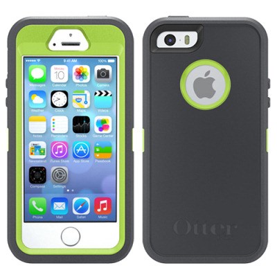 Apple iphone 5/5s Compatible Otterbox Defender Rugged Interactive Case and Holster - Key Lime 77-33328