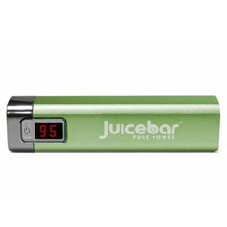 Juicebar Palmpro Led Tube High Capacity Portable Battery Charger (2600mah) - Green DO26-LEDGR