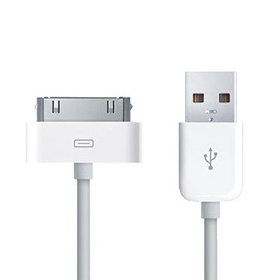 USB 30 pin Charge and Sync Cable - White  DCP-IPHONE4S-WH