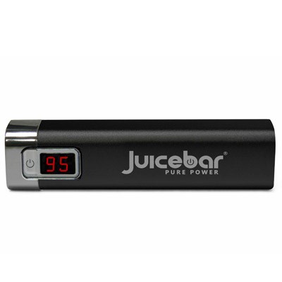 Juicebar Palmpro Led Tube High Capacity Portable Battery Charger (2600mah) - Black DO26-LEDBK