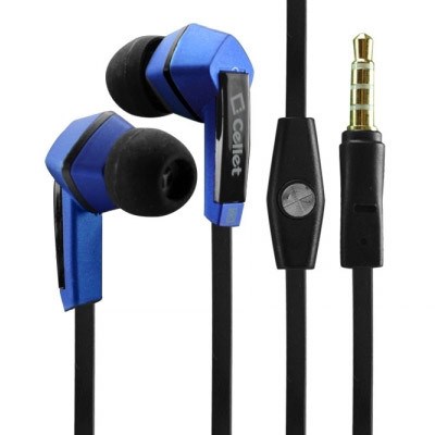 Cellet Universal 3.5mm Flat Wire Stereo Handsfree - Blue EP3510BL