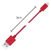 Apple Compatible Incipio Lightning Charger and Sync Cable - Red PW-184 Image 2