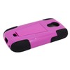 Samsung Compatible Dual Layer Cover with Kickstand - Black and Hot Pink  SAMT399PCMSK021S Image 2