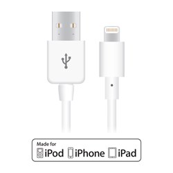 Naztech 10 Foot MFI Charge and Sync Cable - White 12851-NZ Naztech 10 Foot MFI Charge and Sync Cable - White 12851-NZ