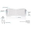 Naztech N1500 Wireless Bluetooth Folding Keyboard - White Image 2