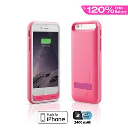 Apple Compatible Naztech MFi Power Case with Kickstand - Pink  13168-NZ