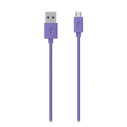 Belkin Mixit Micro Usb To Usb Charge-sync Cable (4 Ft Length) - Purple F2CU012BT04-PUR Belkin Mixit Micro Usb To Usb Charge-sync Cable (4 Ft Length) - Purple F2CU012BT04-PUR