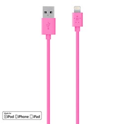 Belkin 48 inch Mixit Lightning Usb To Usb Charge-sync Cable - Pink Belkin 48 inch Mixit Lightning Usb To Usb Charge-sync Cable - Pink