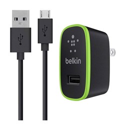 Belkin Mixit 2.1 Amp Travel Charger Adapter With 4 Foot Mixit Micro Usb Cable - Black