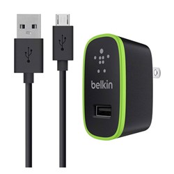 Belkin Mixit 2.1 Amp Travel Charger Adapter With 4 Foot Mixit Micro Usb Cable - Black Belkin Mixit 2.1 Amp Travel Charger Adapter With 4 Foot Mixit Micro Usb Cable - Black