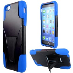 Apple Compatible Dual Layer Cover with Kickstand - Blue  IPH6PLUS-BL-1HYB