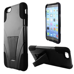 Apple Compatible Dual Layer Cover with Kickstand - Black  IPH6PLUS-BLK-1HYB