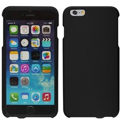 Apple Compatible Rubberized Snap On Hard Cover - Black  IPH6PLUS-BLK-1RP