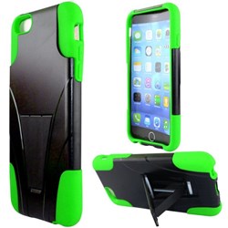 Apple Compatible Dual Layer Cover with Kickstand - Neon Green  IPH6PLUS-NGR-1HYB