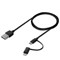 Cellet 2 In 1 Micro Usb And Apple Lightning Deivce Usb Data Cable - Black  DAAPP5TK Image 3