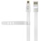 Cellet Flat Wire Micro Usb Data Cable - 3 Ft Cord - White  DAMICROGWT Image 1