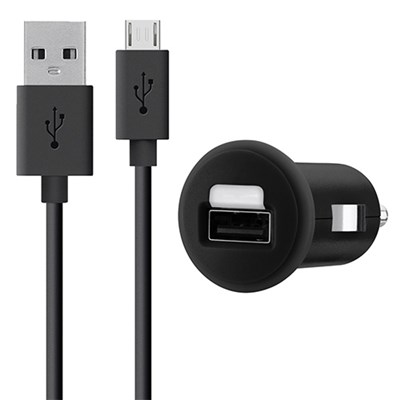 Belkin 2.1amp Mixit Car Charger Adapter With 4 Ft Mixit Micro Usb Cable - Black  F8M700BT04-BLK