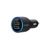 Belkin Dual Port 4.2 Amp Usb Car Charger With 4 Foot Micro Usb Cable - Black Image 1